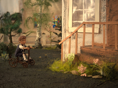 Plakat wydarzenia:  Wystawa scenografii do filmu „Dzieciństwo”  